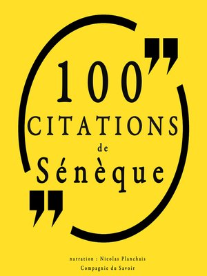 cover image of 100 citations de Sénèque